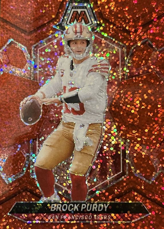 Brock Purdy 2024 Mosaic #190 Red Sparkle /(SSP) RAW