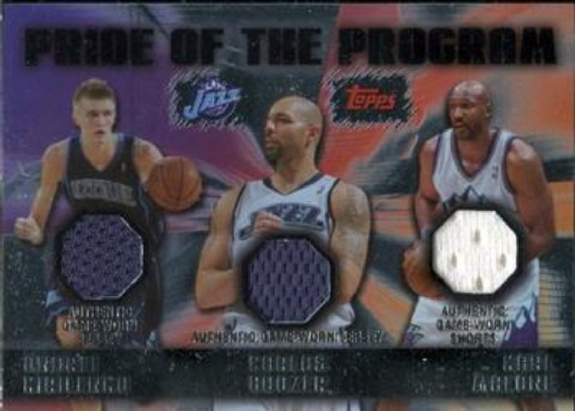 Andrei Kirilenko / Carlos Boozer / Karl Malone 2006 Topps #PPR-KBM Pride of the Program Relics Black /99 RAW