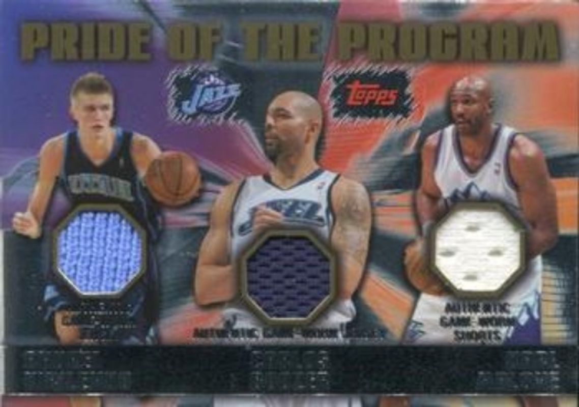 Andrei Kirilenko / Carlos Boozer / Karl Malone 2006 Topps #PPR-KBM Pride of the Program Relics Gold /25 RAW