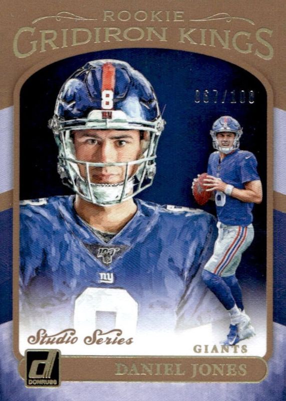 Daniel Jones 2019 Donruss #RGK-2 Rookie Gridiron Kings - Studio Series /100 RAW