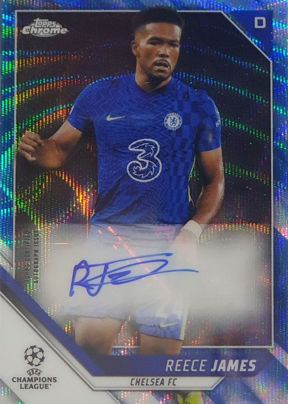 2021 Topps Chrome UEFA Champions League #CA-RJ Autographs - Blue Wave Refractor /75