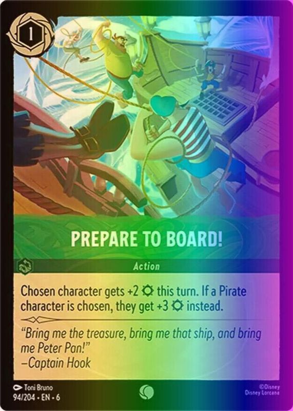 Prepare to Board! 2024 Azurite Sea #94/204 Cold Foil RAW TCG (LIGHTLY PLAYED)