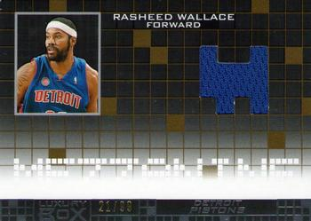 Rasheed Wallace 2007 Topps Luxury Box #MR-RW Mezzanine Relics - Gold ...