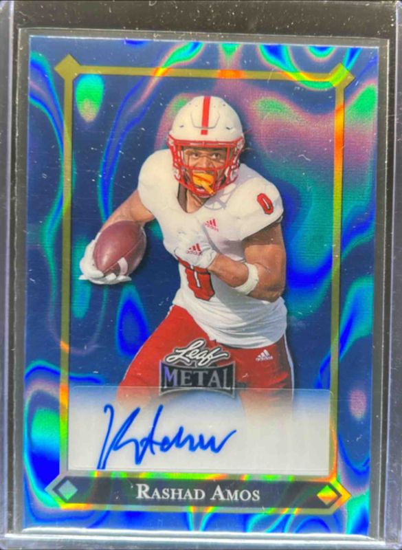 2025 Leaf Metal #92L-RA1 92 Leaf LGR Autographs - Lava Blue /12