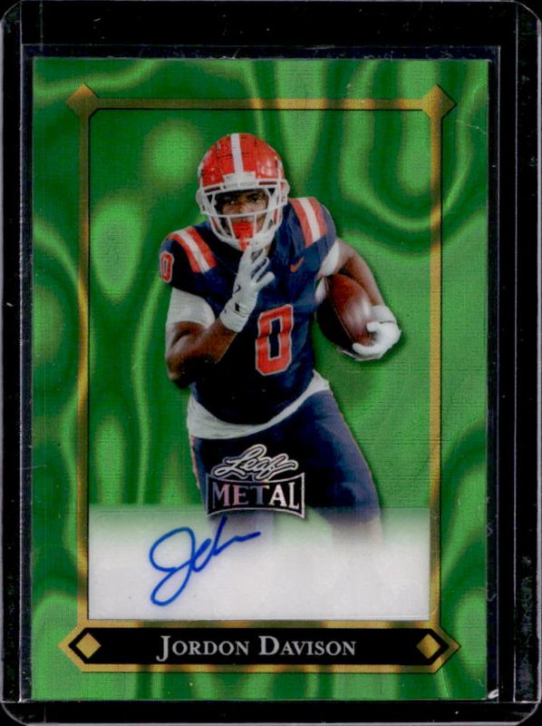 2025 Leaf Metal #92L-JD2 92 Leaf LGR Autographs - Lava Green /5