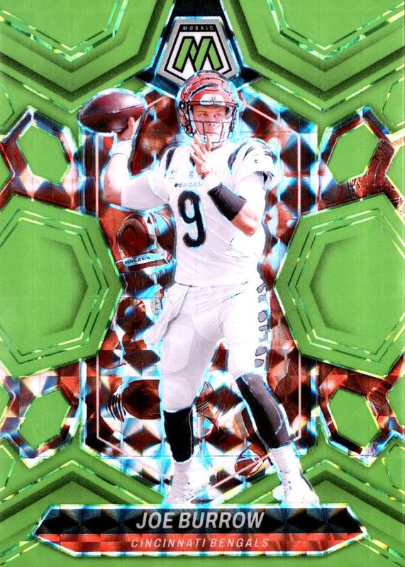 Joe Burrow 2024 Mosaic #43 Green Fluorescent /10 RAW
