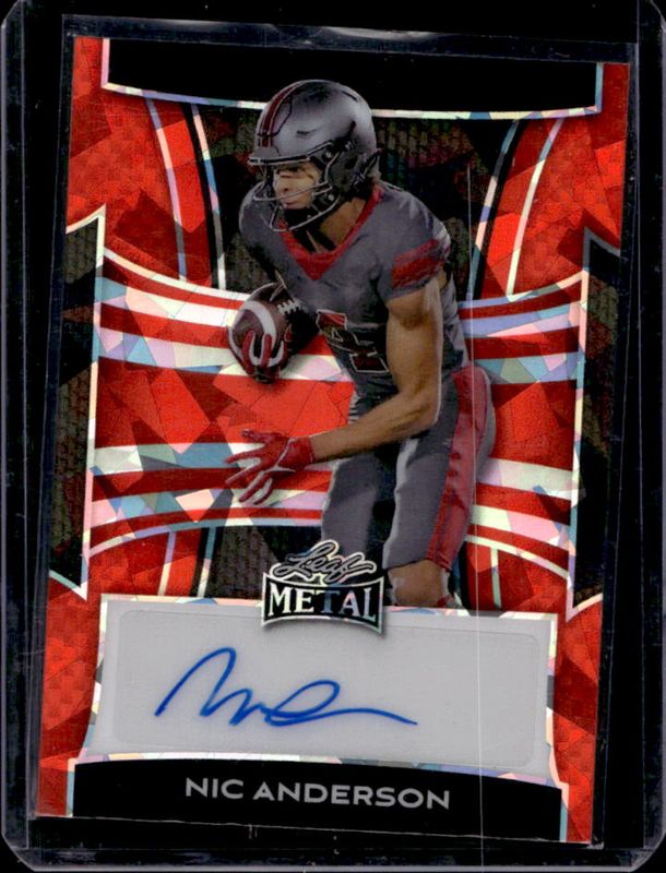 2025 Leaf Metal #BA-NA1 Autographs - Crystals Red /7