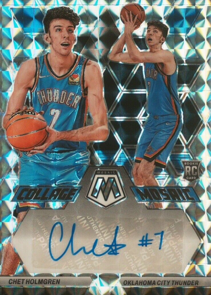 Chet Holmgren 2022 Mosaic #CM-HOL Collage Autographs Price Guide ...
