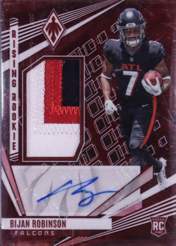 Bijan Robinson 2023 Phoenix #RMS-BRO Rising Rookie Material Signatures ...