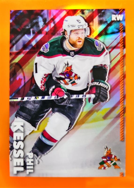 2022 Topps Chrome NHL Sticker Collection #25 Orange Refractor /25