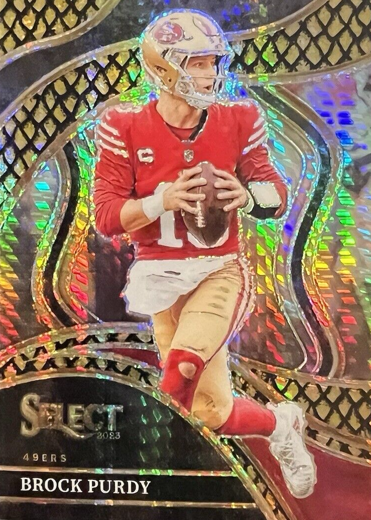 Brock Purdy 2023 Select #293 Club Level Gold Dragon Scale /10