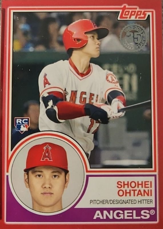 Shohei Ohtani 2018 Topps #83-1 1983 Topps - Red /10 Rookie RAW