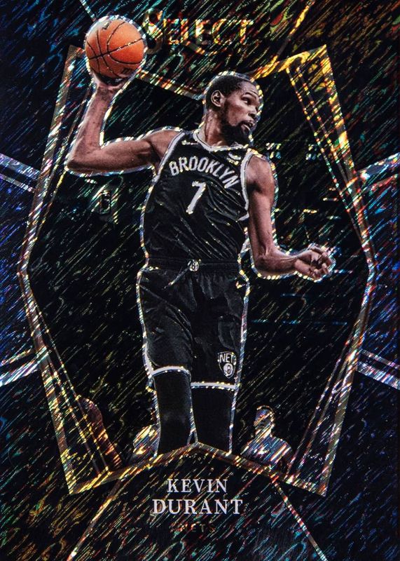 Kevin Durant 2021 Select #135 Premier Level Black Shimmer /1 PSA 10