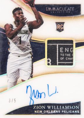 2019 Immaculate #136 Rookie Patch Auto - Tag /5