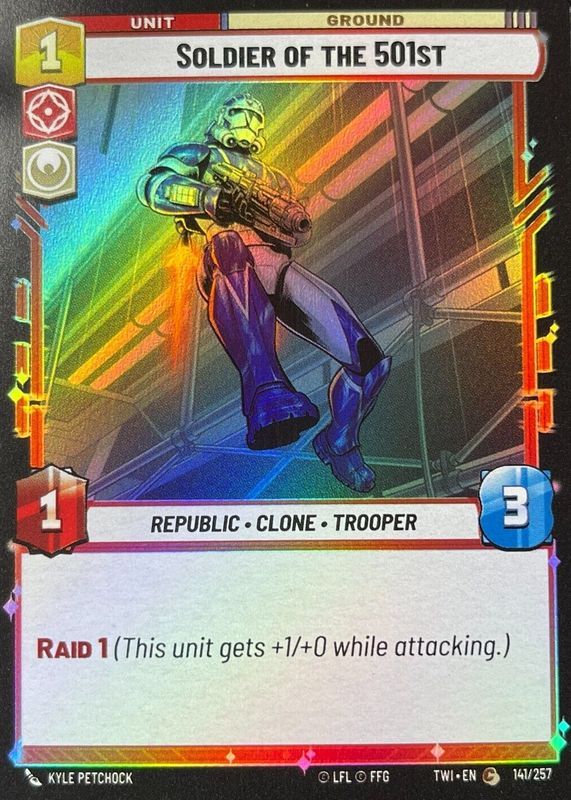Soldier of the 501st 2024 Twilight of the Republic #141 Foil RAW