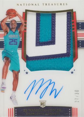 2019 National Treasures #122 Rookie Patch Auto - Stars & Stripes /30