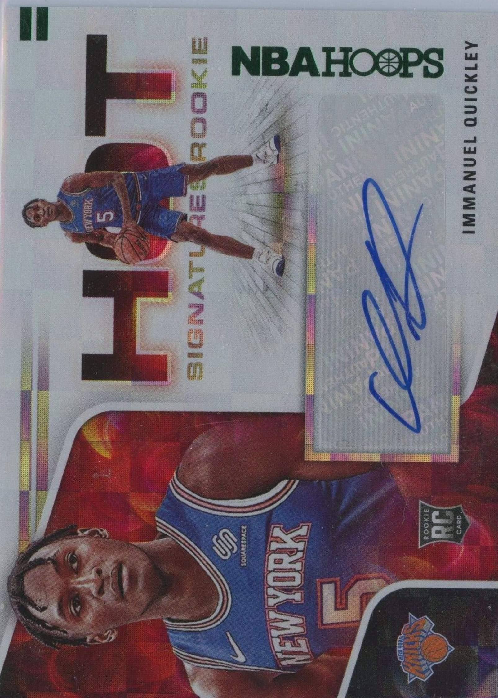 Immanuel Quickley 2020 Hoops #HR-IQY Hot Signatures Rookies