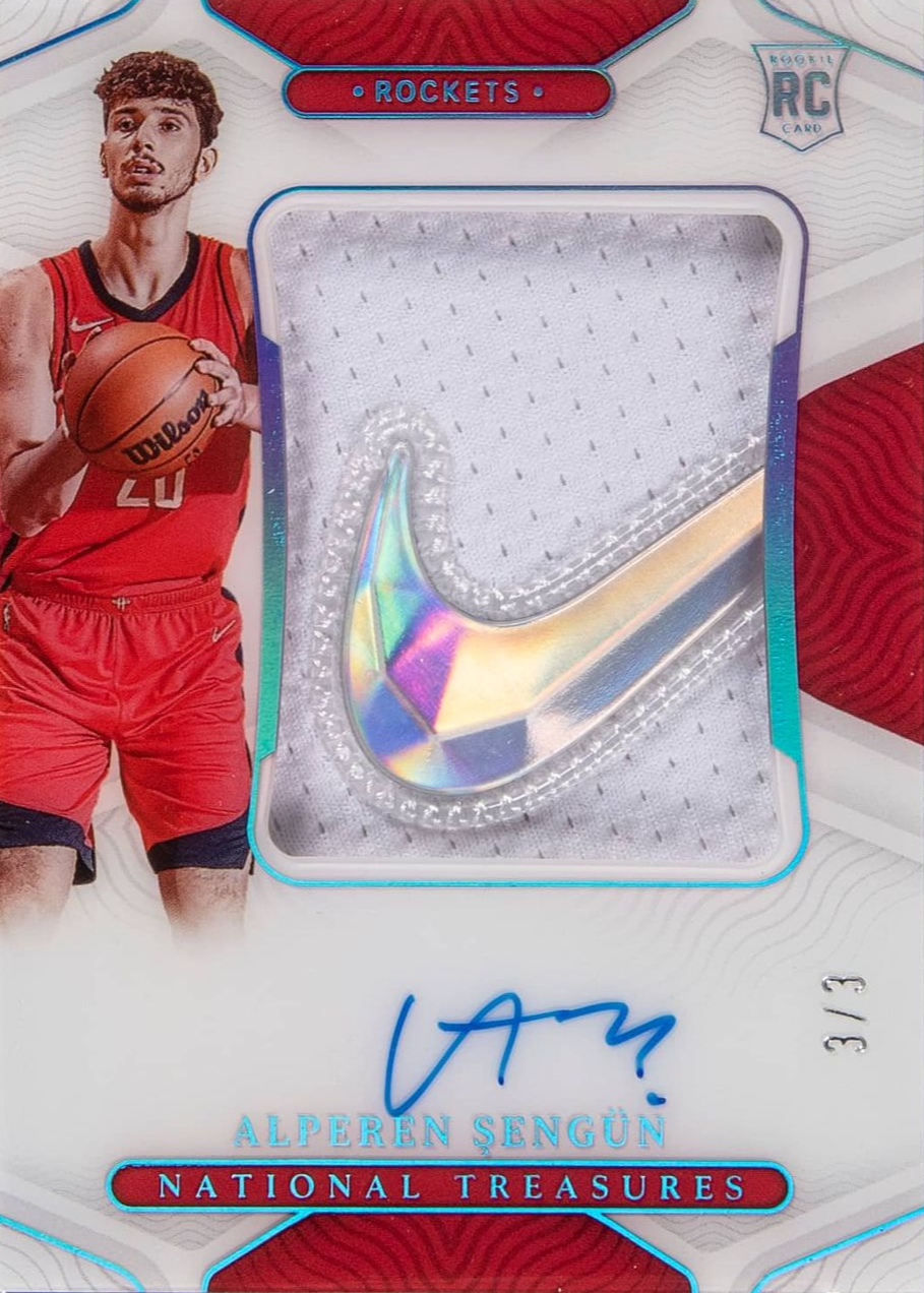 Alperen Sengun 2021 National Treasures #121 Rookie Patch Auto 