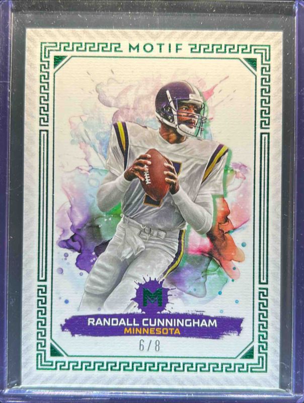 Randall Cunningham 2023 Topps Motif #55 Winsor Green /8 RAW