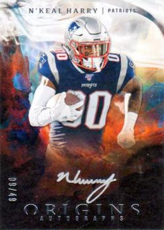 N'Keal Harry 2019 Origins #OA-NK Origins Autographs Silver Ink /49 Rookie RAW