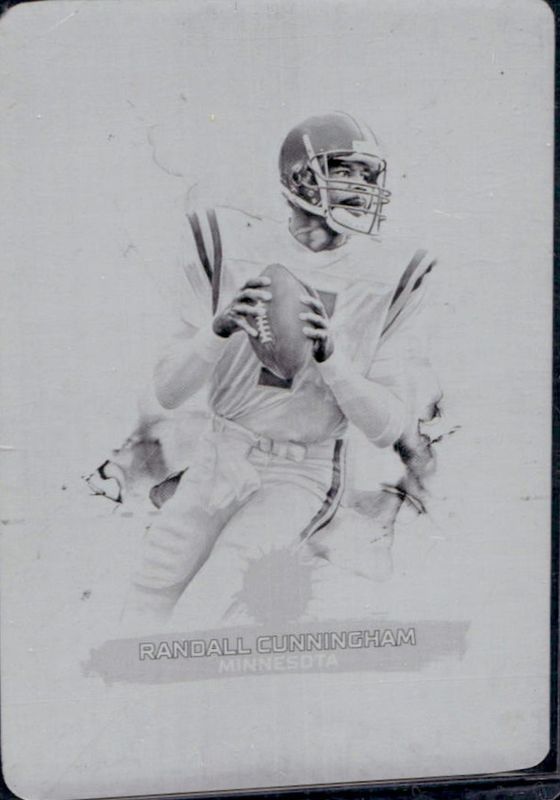 Randall Cunningham 2023 Topps Motif #55 Printing Plate Black /1 RAW