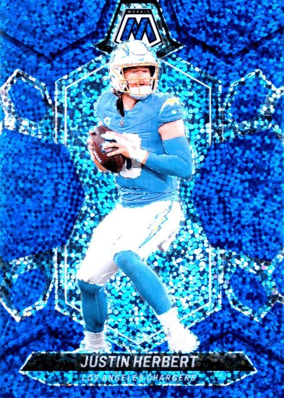 Justin Herbert 2024 Mosaic #120 Blue Sparkle /96 RAW