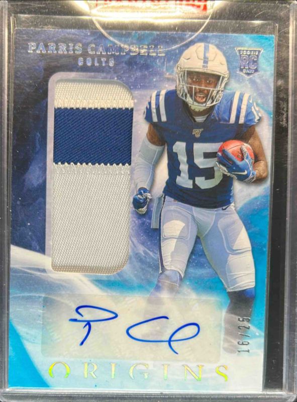 Parris Campbell 2019 Origins #115 Turquoise /25 Rookie RAW