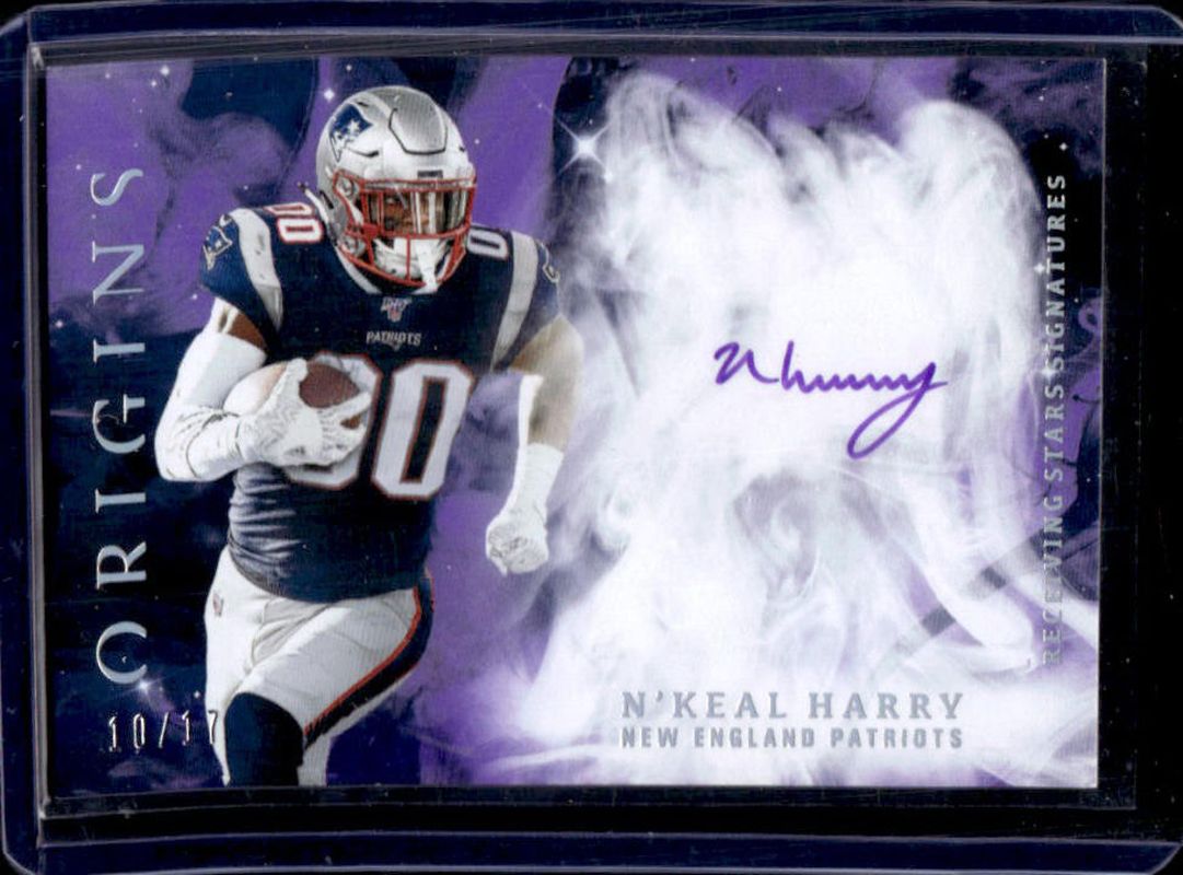 N'Keal Harry 2019 Origins #RSS-NH Receiving Stars Signatures - Purple /17 Rookie RAW