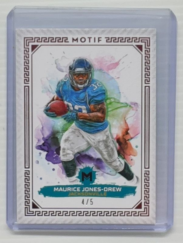 Maurice Jones-Drew 2023 Topps Motif #45 Pyrrol Scarlet /5 RAW
