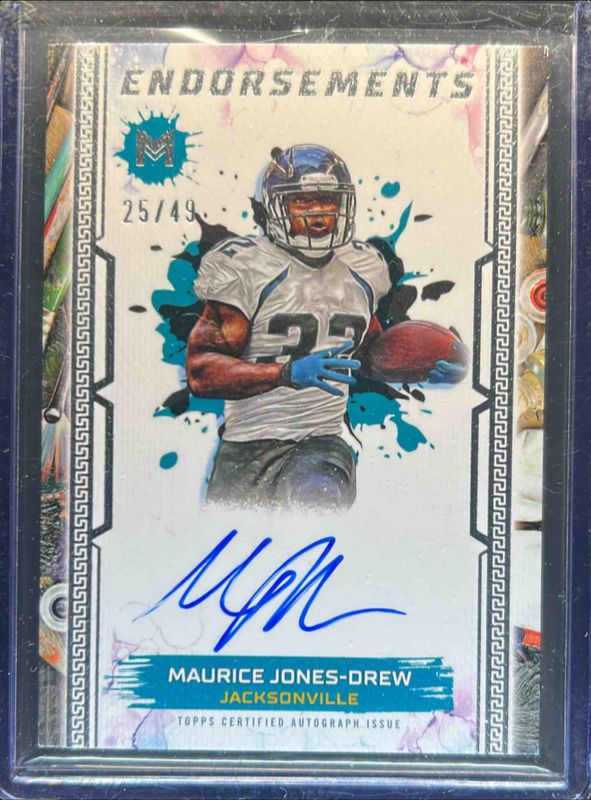 Maurice Jones-Drew 2023 Topps Motif #ME-MJ Motif Endorsements Autographs /99 RAW