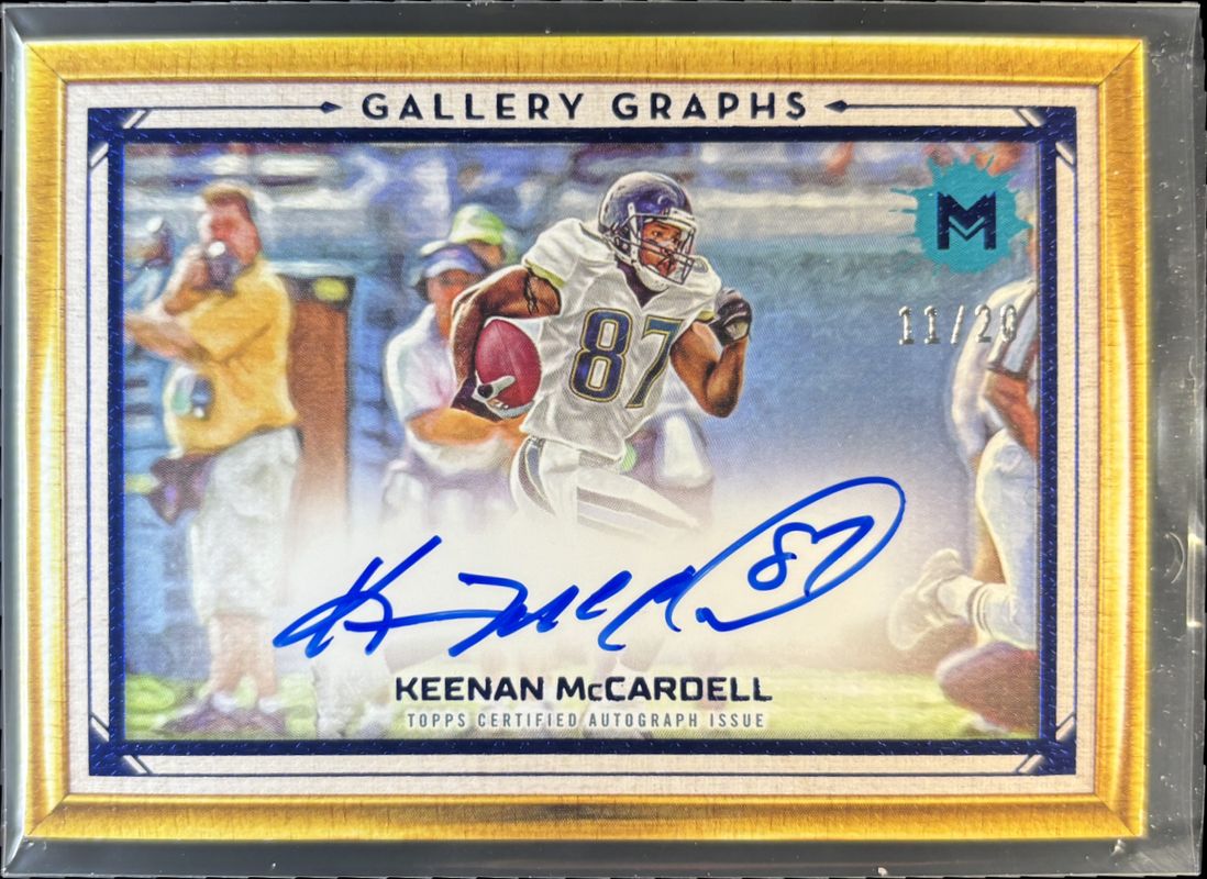 Keenan McCardell 2023 Topps Motif #GG-KM Gallery Graphs Autographs - Ultramarine Blue /20 RAW
