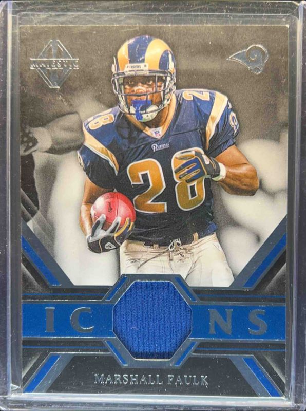 Marshall Faulk 2019 Majestic #IM-MF Icons Materials /49 RAW