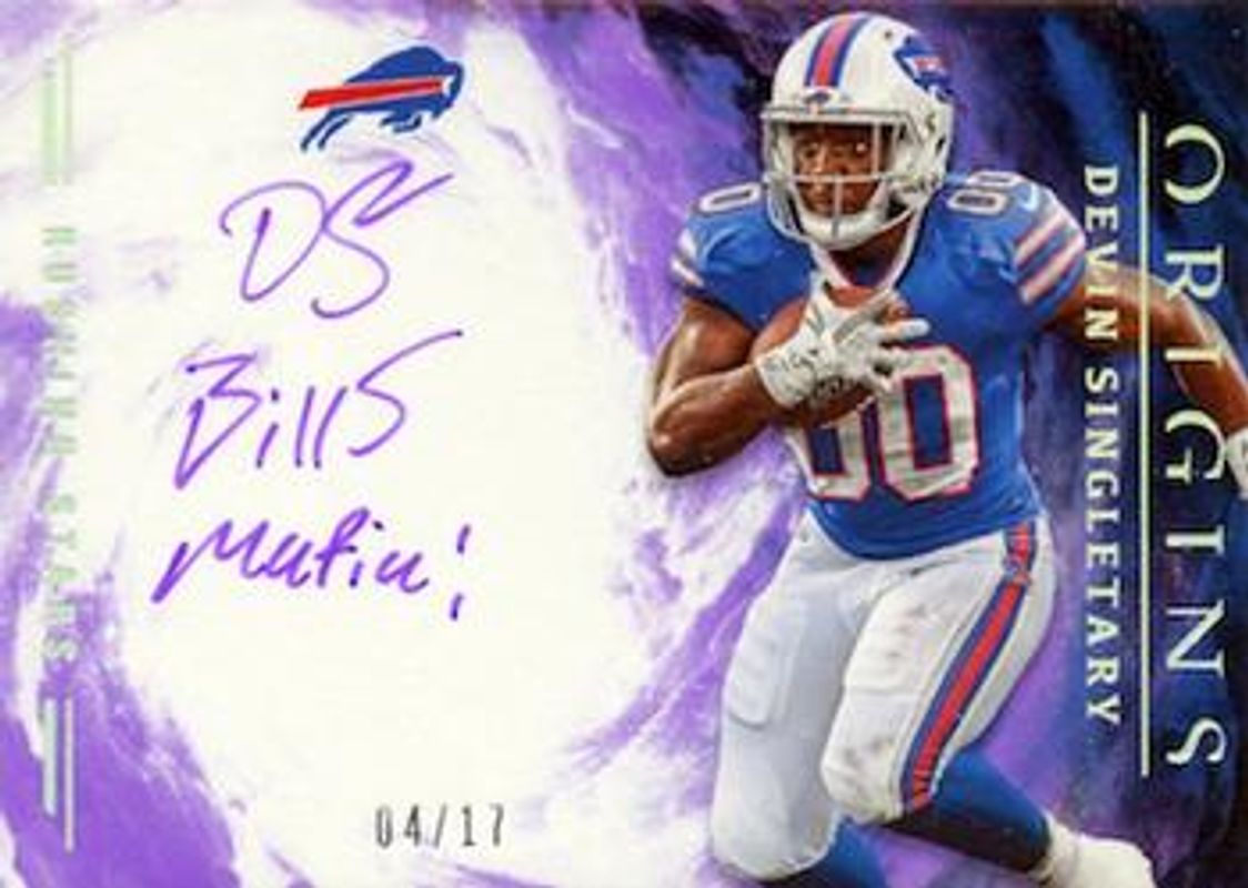 Devin Singletary 2019 Origins #RSS-DS Rushing Stars Signatures - Purple /17 Rookie RAW