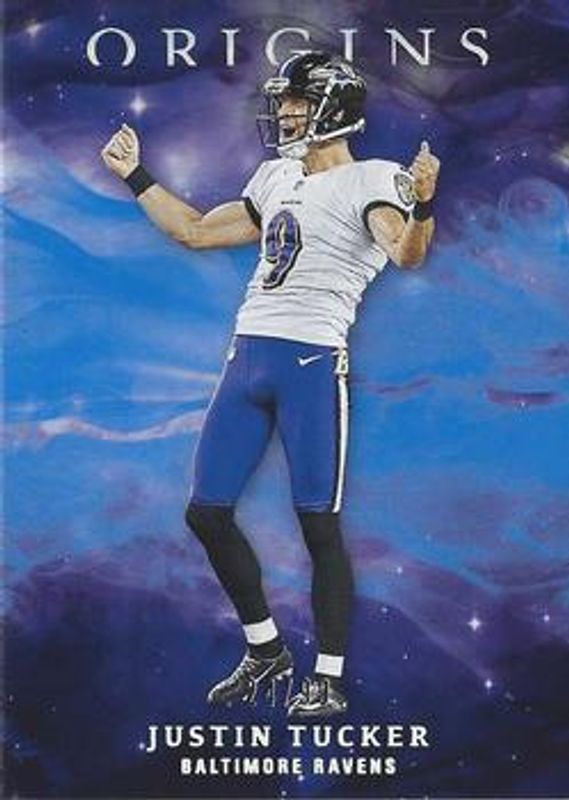Justin Tucker 2019 Origins #12 Blue /99 RAW