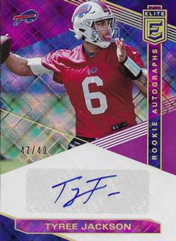 2019 Elite #RA-TJ Elite Rookie Autographs - Purple /49