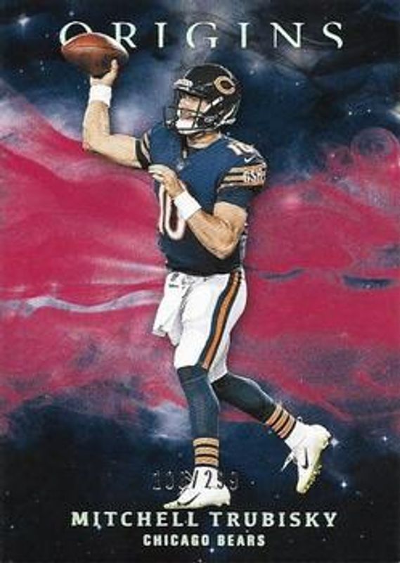 Mitchell Trubisky 2019 Origins #19 Red /299 RAW
