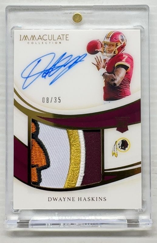 Dwayne Haskins 2019 Immaculate #PP-DHA Premium Patch Rookie Autographs /99 RAW
