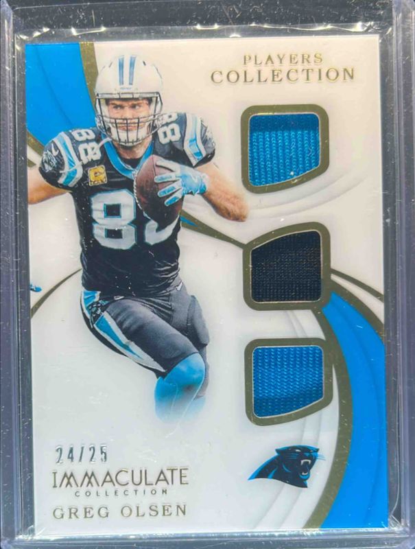 Greg Olsen 2019 Immaculate #PCJ-2 Immaculate Players Collection Jerseys /25 RAW