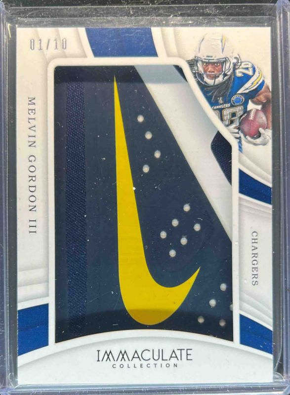 Melvin Gordon III 2019 Immaculate #IL-23 Immaculate Patches /25 RAW