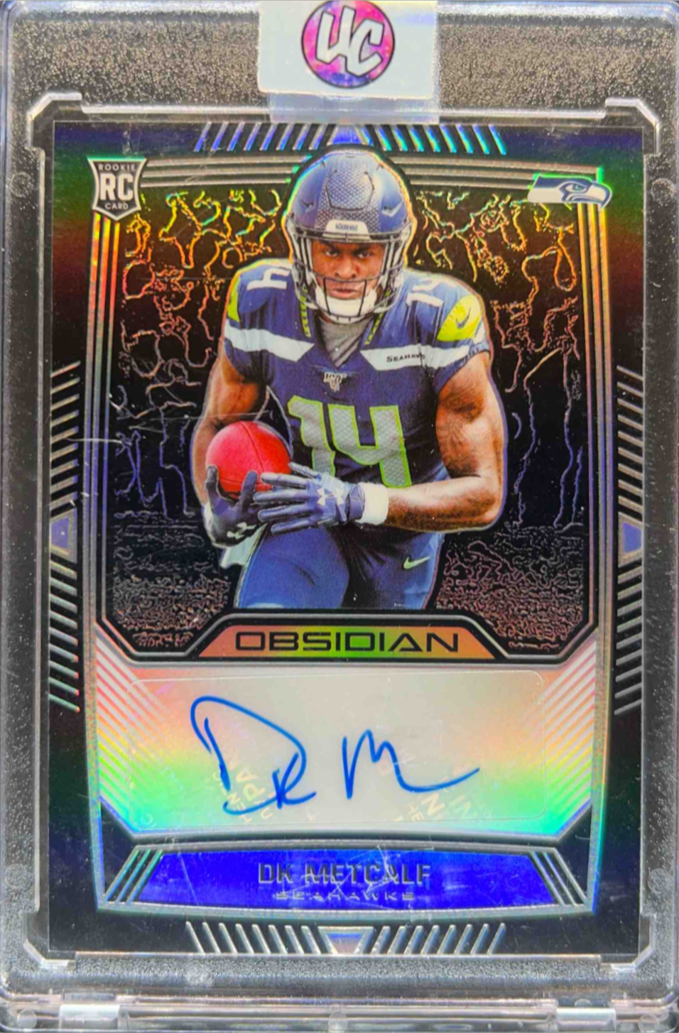 DK Metcalf 2019 Obsidian #RA-DKM Rookie Autos /150 Price Guide