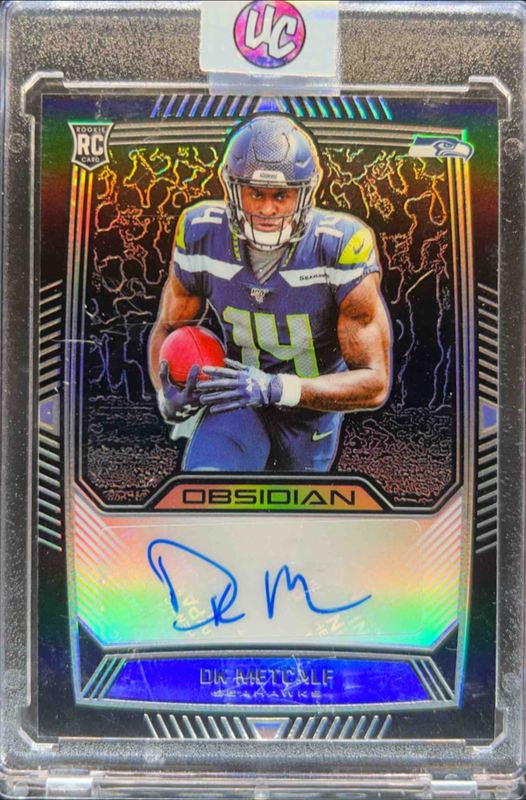 DK Metcalf 2019 Obsidian #RA-DKM Rookie Autos /150 Price Guide