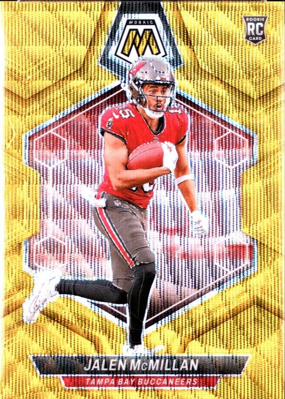Jalen McMillan 2024 Mosaic #373 Gold Wave /17 Rookie RAW