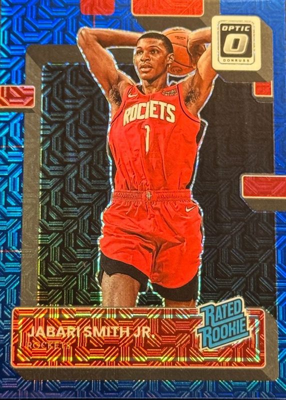 Jabari Smith Jr. 2022 Optic #240 Choice Blue Mojo /24 Rookie RAW