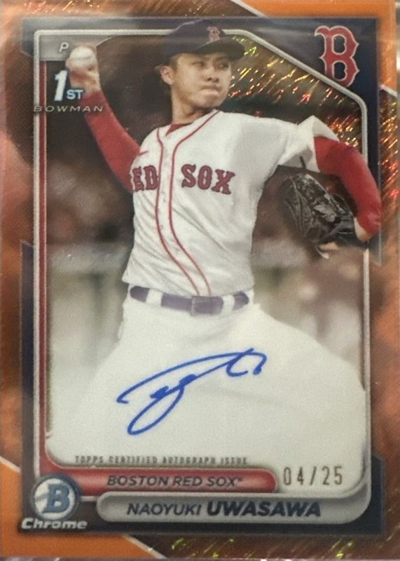 2024 Bowman Chrome #CPA-NU Prospect Auto - Orange Shimmer Refractor /25 (1st)