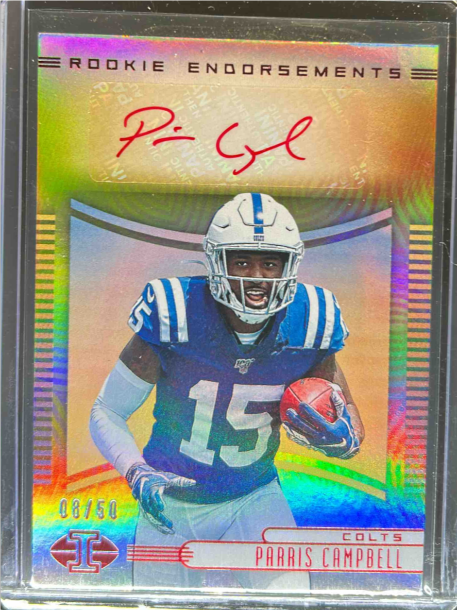 Parris Campbell 2019 Illusions #RE-PCA Rookie Endorsements - Red /50 ...