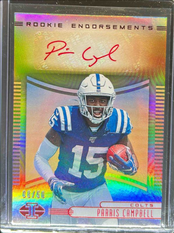 Parris Campbell 2019 Illusions #RE-PCA Rookie Endorsements - Red /50 ...