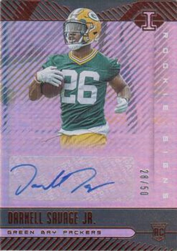 Darnell Savage Jr. 2019 Illusions #RS-DSJ Rookie Signs - Red /50 RAW