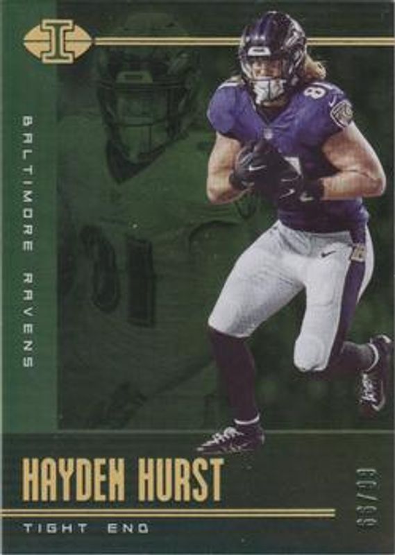 Hayden Hurst 2019 Illusions #10 Trophy Collection Green /99 RAW