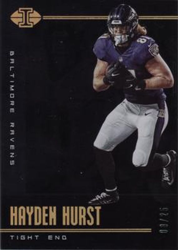 Hayden Hurst 2019 Illusions #10 Trophy Collection Black /25 RAW