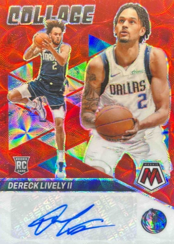 Dereck Lively II 2023 Mosaic #CM-LIV Collage Autographs - International Rookie SGC 10